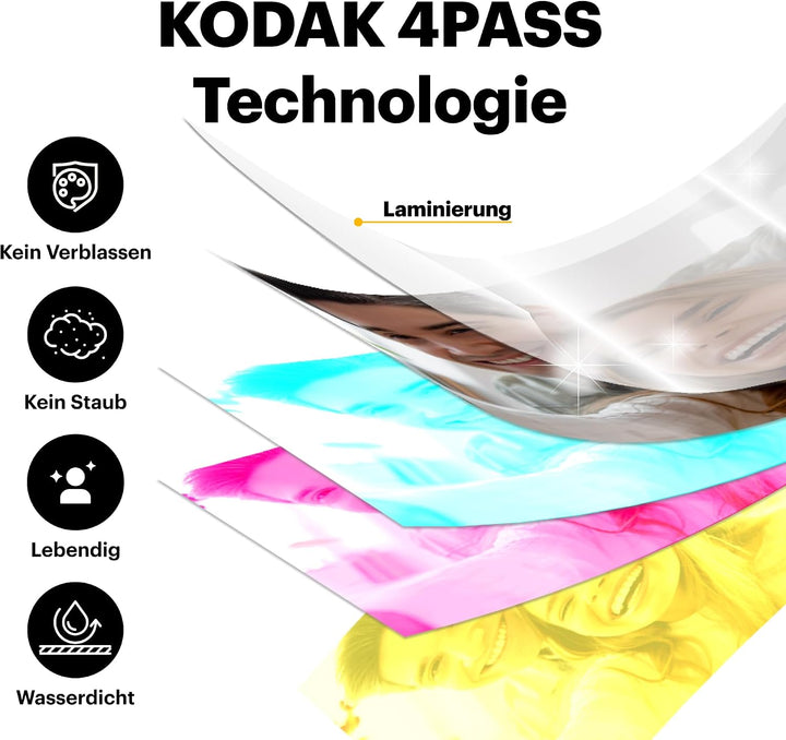 Kodak Mini Shot 2 ERA 4PASS 2-in-1 Sofortbildkamera und Fotodrucker (5,3x8,6cm) (Fotodrucker + 8 Bla