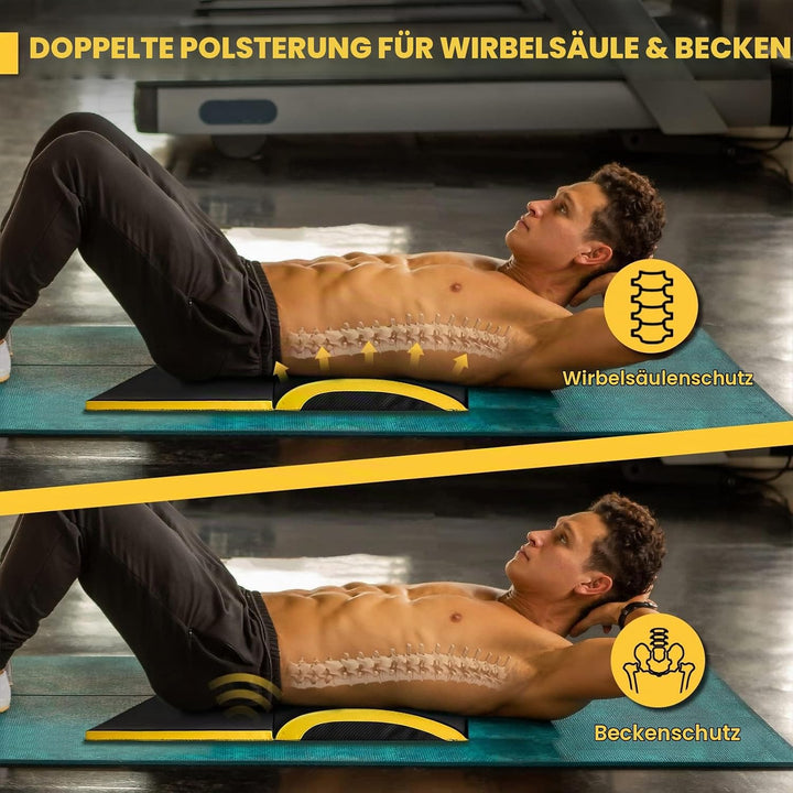 POWER GUIDANCE, Bauchmuskel-Matte，Ab Übung Matte Core Trainer，Sit-Up-Pad Bauch- und Rumpftrainer-Mat