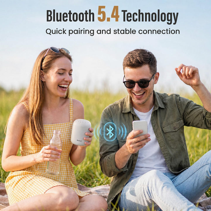Bobtot Tragbarer Bluetooth Lautsprecher, kabellos, wasserdicht klein, mit 24 Stunden Akkulaufzeit, l