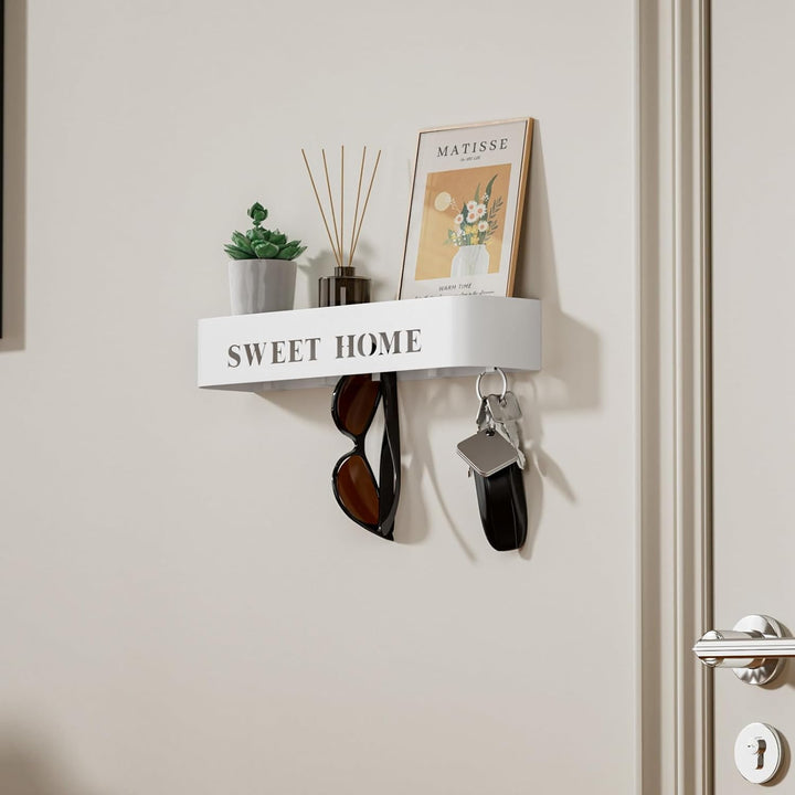 Schlüsselbrett mit Ablage Schlüsselboard Wand - Moderner Minimalistisches Schlüsselhalter, Metall Sc