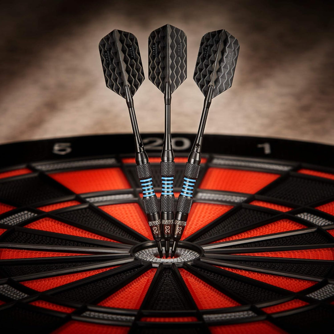 Viper Bobcat verstellbar Gewicht Soft Tip Darts mit Aufbewahrungs-/Reisetasche Schwarz beschichtetes