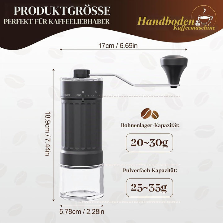 Externer verstellbarer manuelle kaffeemühle Mini Manuelle eitgemässem Kegelmahlwerk aus Keramik Kaff