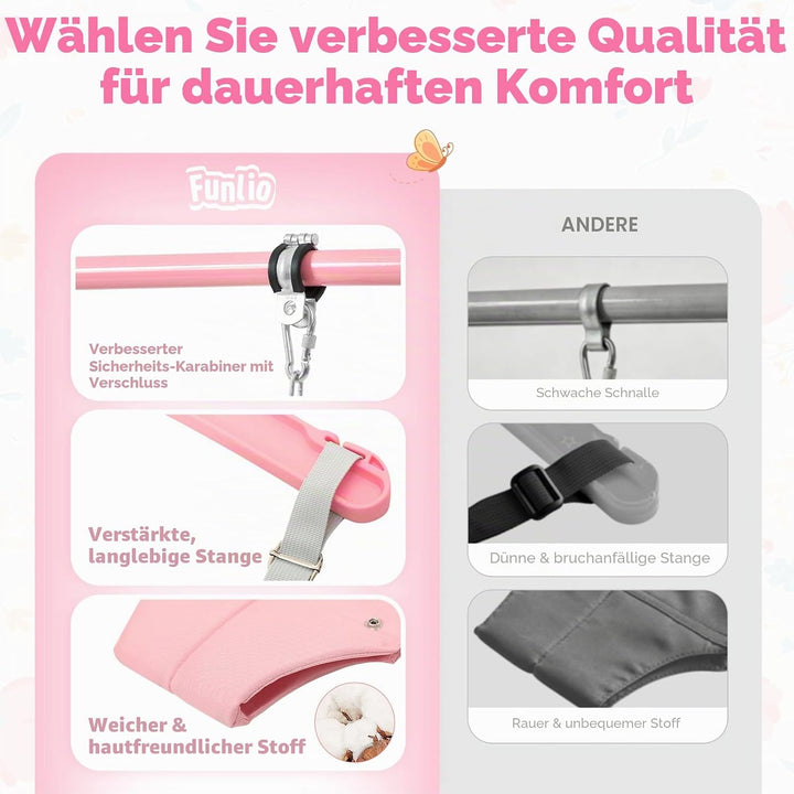 FUNLIO Baby-Hüpfsitz mit Ständer für 6–24 Monate, Hüpfsitz für drinnen und draussen, mit verstellbar