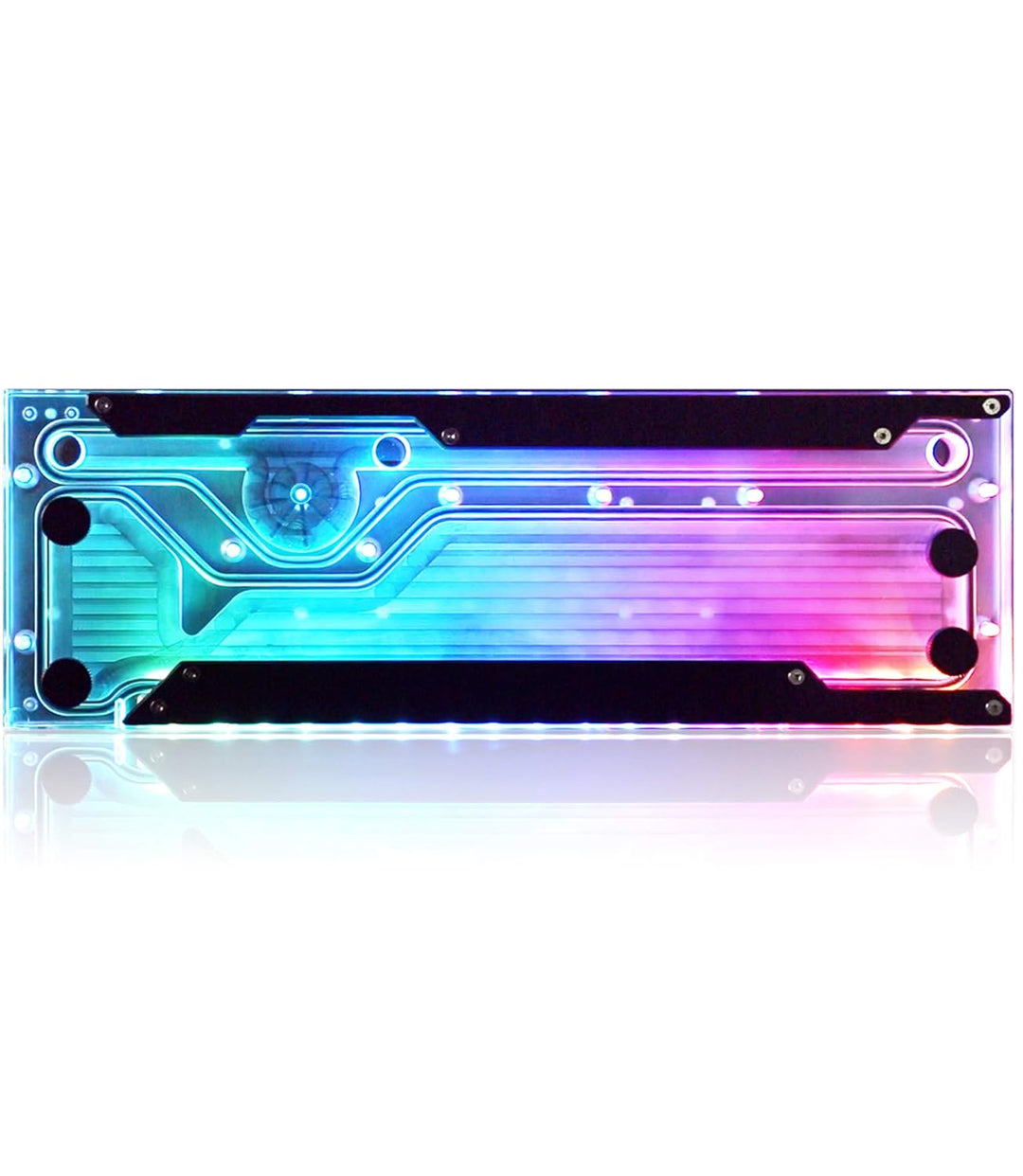 Raijintek Acheron 360 RBW Distro Plate mit RGB Beleuchtung und Fassungsvermögen von 220 ml für Custo