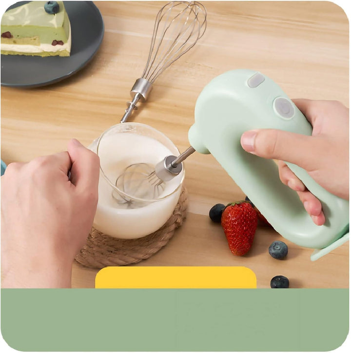 Handmixer, Kabelloser Elektrischer Mini-Eierschläger Handrührgerät Mit 4 Geschwindigkeitsstufen USB