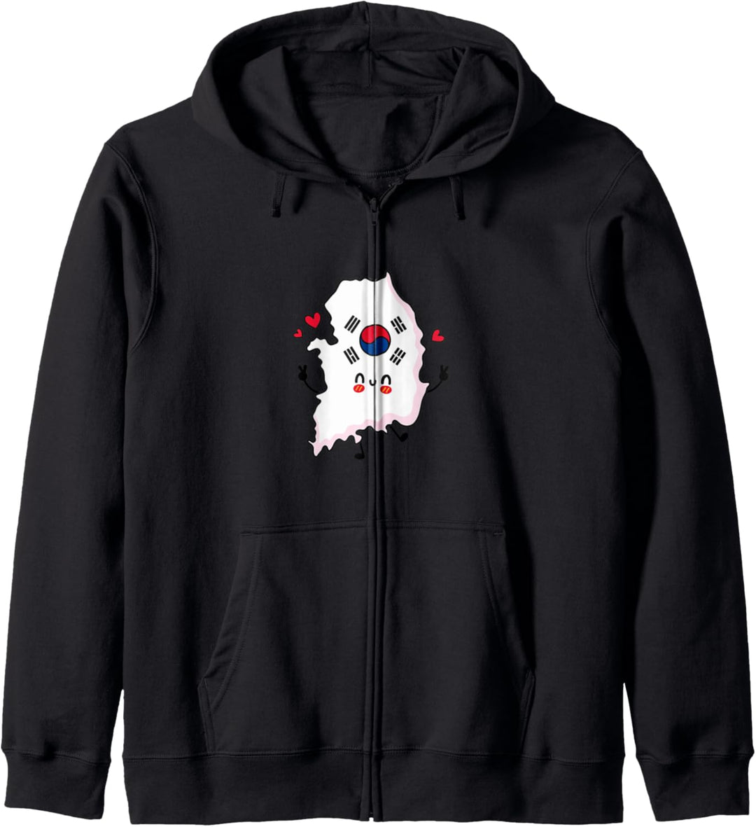 witziges Korea Fahne koreanische Cartoon Flagge tshirt Comic Kapuzenjacke