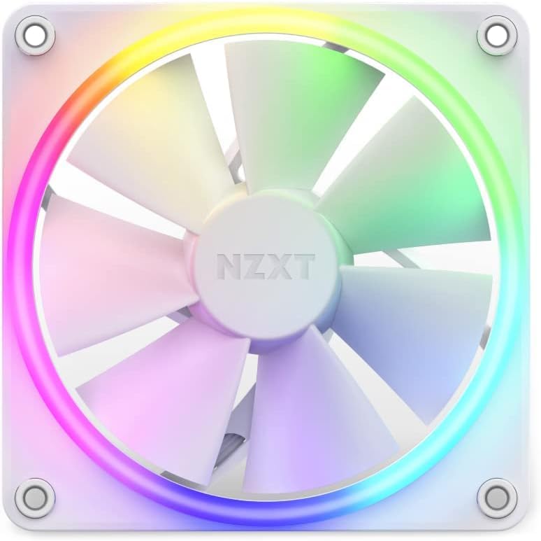 NZXT F120-RGB-Lüfter — RF-R12TF-W1 — Erweiterte Anpassung der RGB-Beleuchtung — Flüsterleise Kühlung