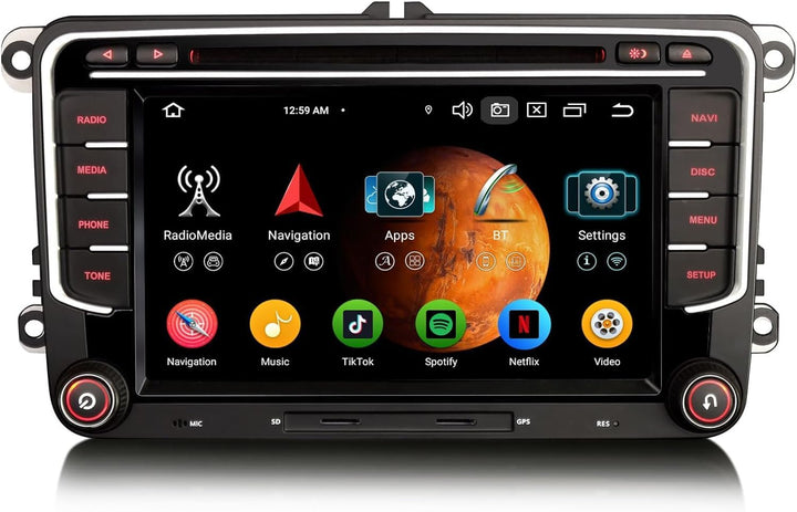 Erisin Android 13 4GB RAM+64GB ROM 8-Kern DVD Autoradio GPS Navi für VW Passat B6 Golf V VI Touran S