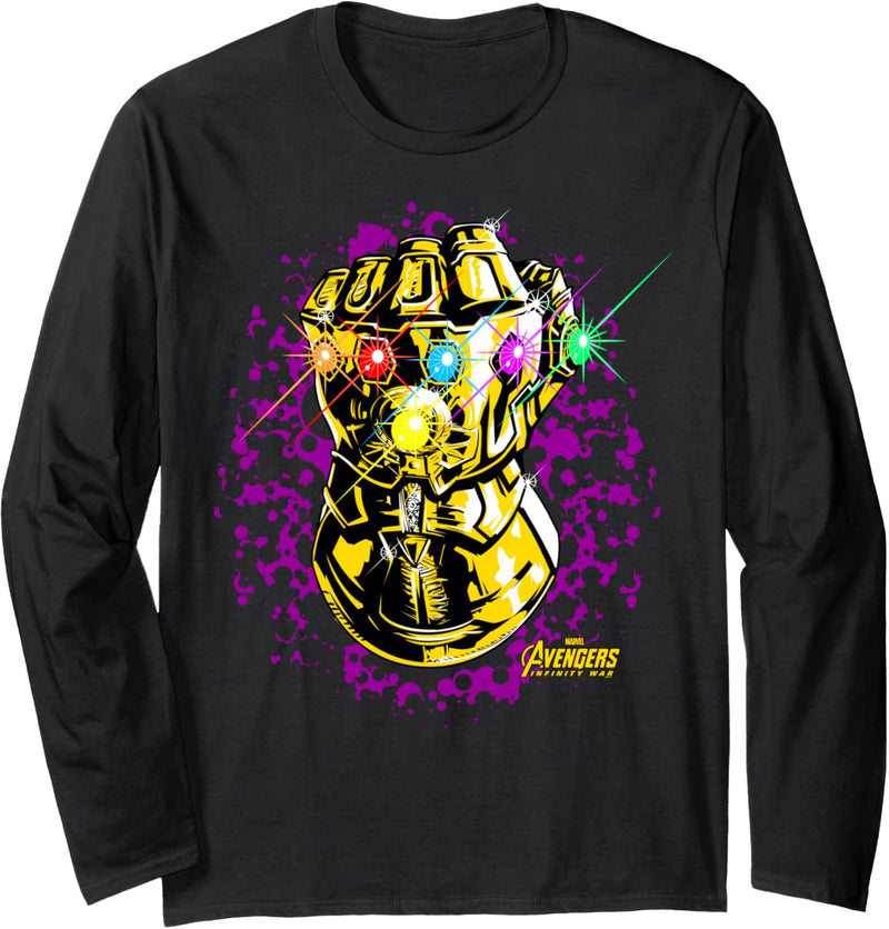 Marvel Avengers: Infinity War Purple Splatter Gauntlet Langarmshirt