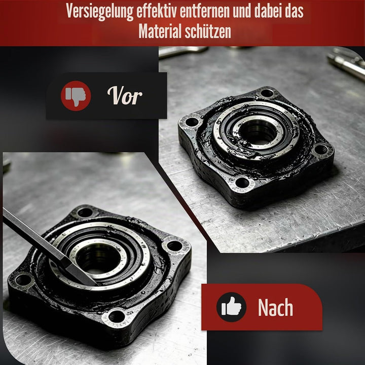 EFUTURETIME 4-tlg. Dichtungsschaber Set, Schaber Werkzeug 23/23/11/9mm KFZ Werkzeug Satz mit Metall