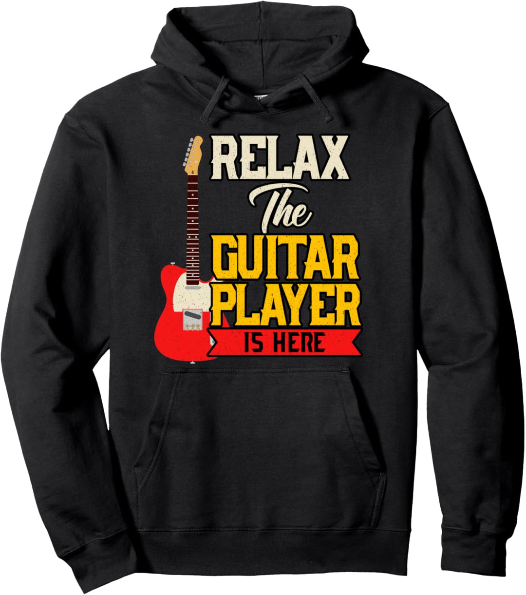 Vintage Music Relax Gitarrenspieler Saiteninstrument Geschen Pullover Hoodie