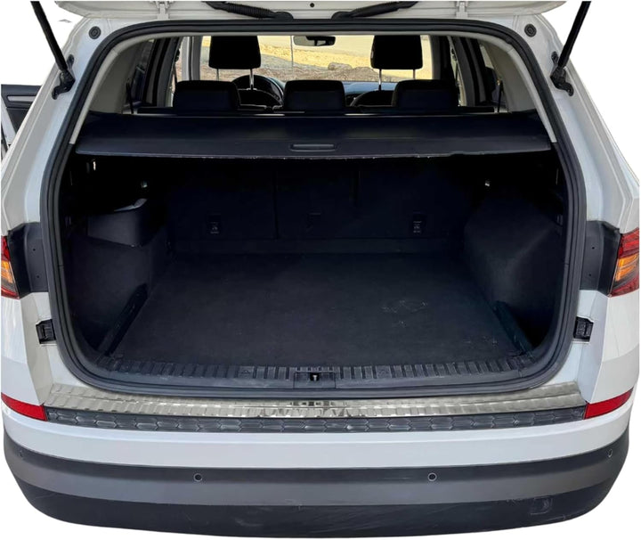 OMAC Ladekantenschutz Stossstangenschutz kompatibel mit Skoda Kodiaq 2017-2024 Edelstahl Silber Kodi