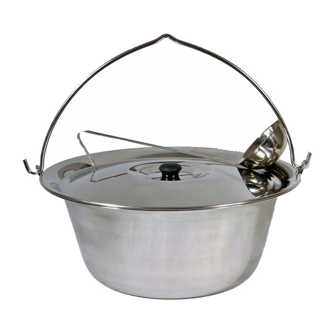 unbekannt Set Edelstahltopf Gulaschkessel 10 Liter + Deckel + GRATIS Schöpflöffel Suppentopf Hordent