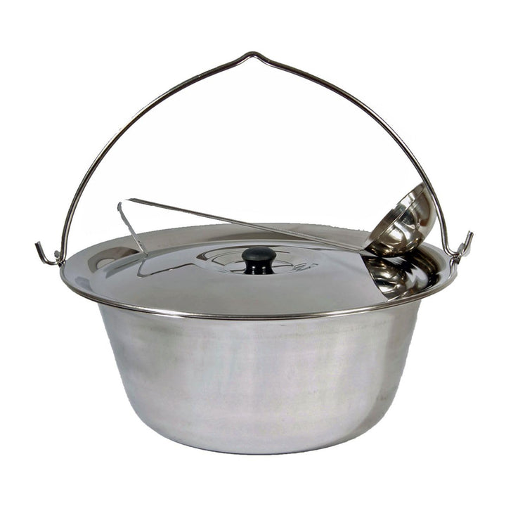 unbekannt Set Edelstahltopf Gulaschkessel 10 Liter + Deckel + GRATIS Schöpflöffel Suppentopf Hordent