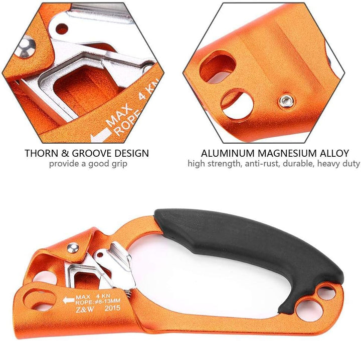 Tbest Handsteigklemme Ascender Seilklemme Klettern Rechte Hand Ascender Kletterhand Klettergriff rec