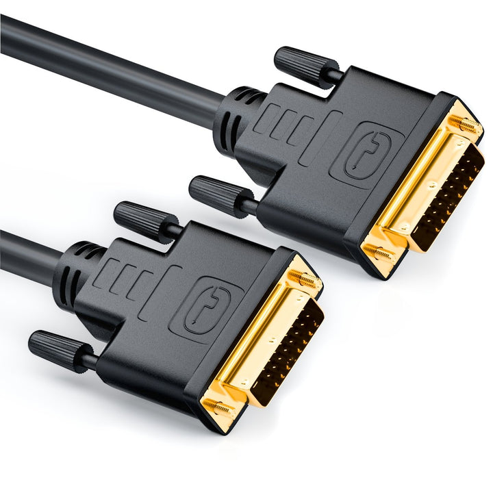 deleyCON 7,5m DVI zu DVI Kabel 24+1 - DVI-D Dual Link - HDTV 1080p Full-HD 3D Ready - Adapterkabel M