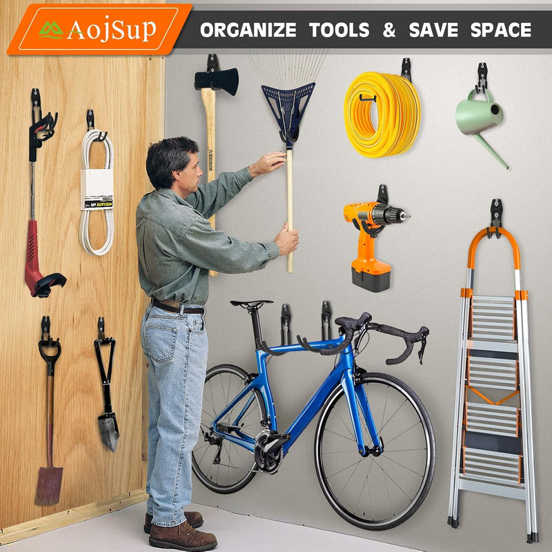 AojSup 12 Stück Wandhaken Garage Haken Garage Storage Doppelhaken Wandhaken Multi Grösse Heavy Duty