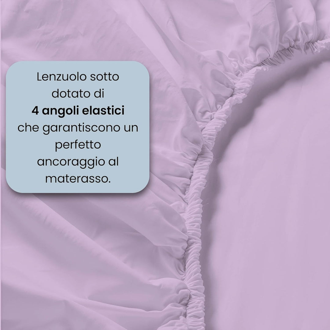 Italian Bed Linen maxcolor Bedding Lille 240 x 300 cm Lilla, 240 x 300 cm Lilla