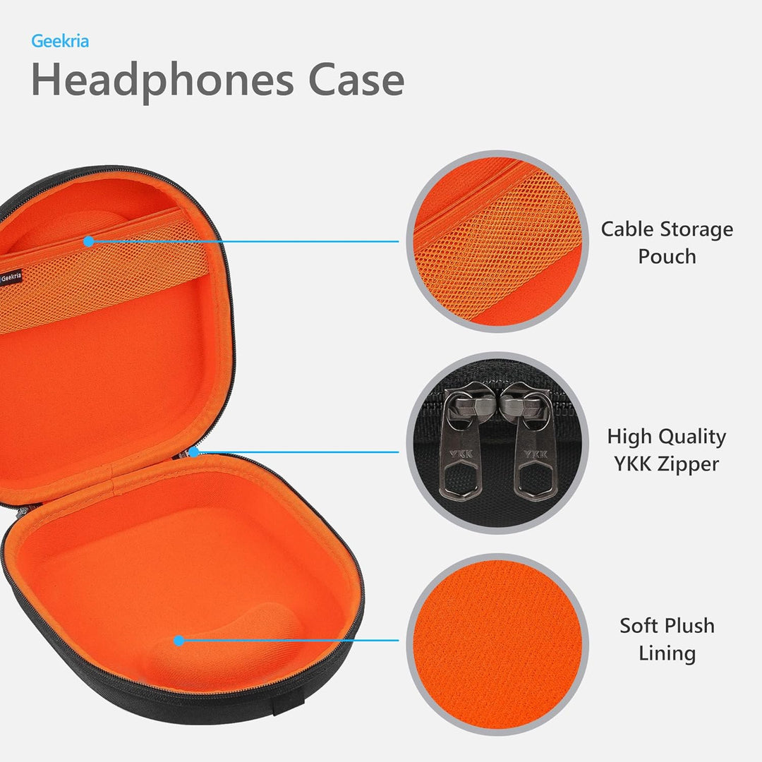 Geekria Tasche Kopfhörer für MEE Audio AF62, Sentey LS-4430 and More, Schutztasche für Headset Case,