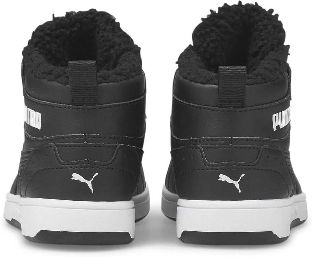 PUMA Mädchen Rebound Joy Fur Ps Sneaker, Puma Black Puma White