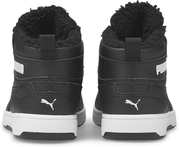 PUMA Mädchen Rebound Joy Fur Ps Sneaker, Puma Black Puma White