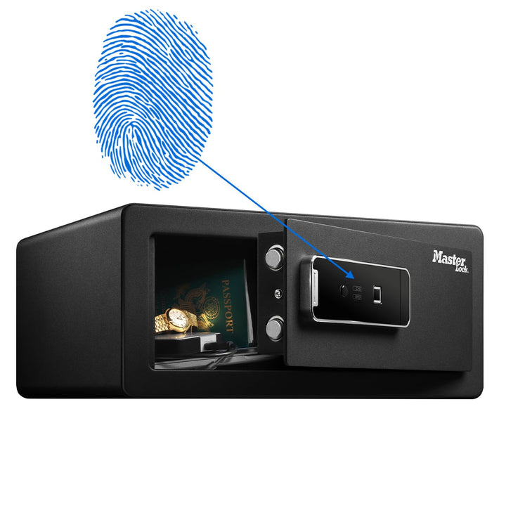 Master Lock Biometrischer Tresor mit Fingerabdruck, 19,5 x 43 x 37 cm Fingerabdruck-Schloss 25 L, Fi