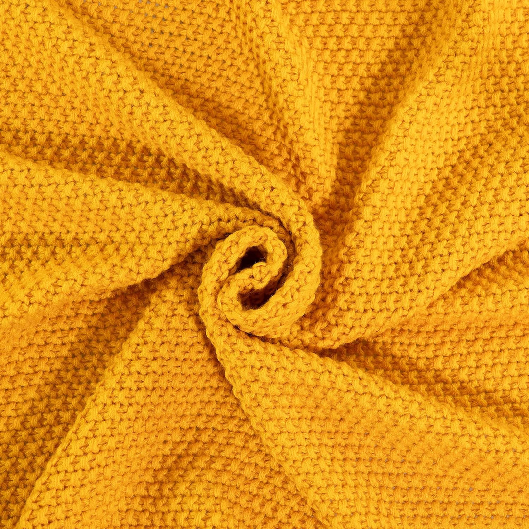 Strickdecke mit hochwertiger Randverarbeitung, Sommerdecke wie Handgestrickt, weiche Kuscheldecke, m
