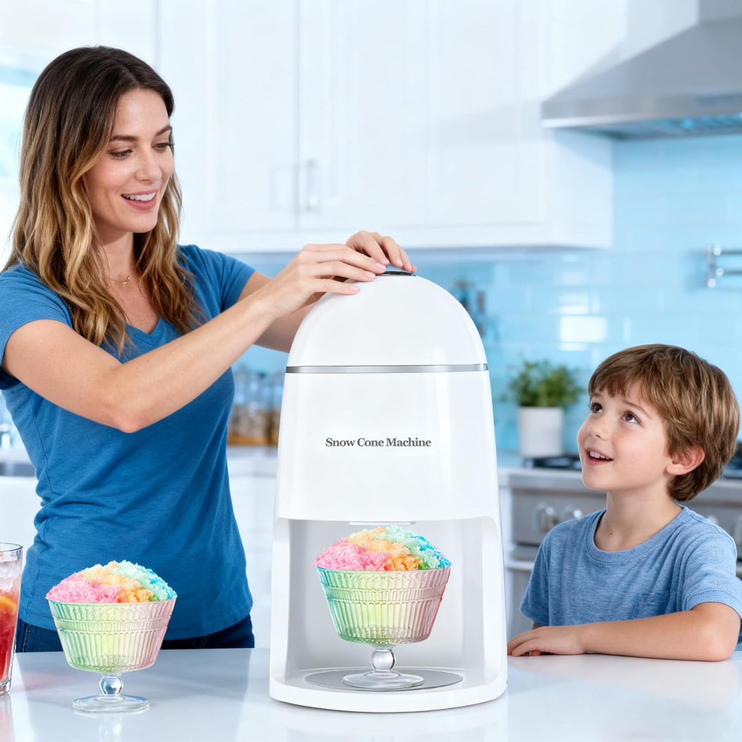 Elektrischer Schneekegel-Maschine, Slush-Eis-Maschine für zu Hause, schneller Flauschiger Eisrasiere