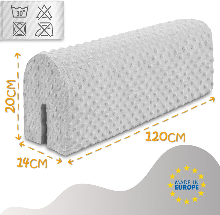 Bezug für Bettkantenschutz für Kinderbetten 120 cm - Schutz für Bettrahmen Baby Bett rausfallschutz