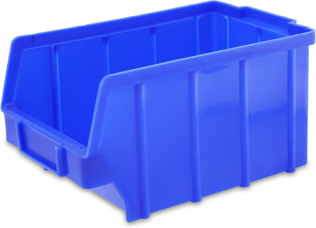 S&S-Shop 26 Stapelboxen Blau Gr.3 | aus hochwertigem Kunststoff | mit Schildcheneinschub | Lagerkist