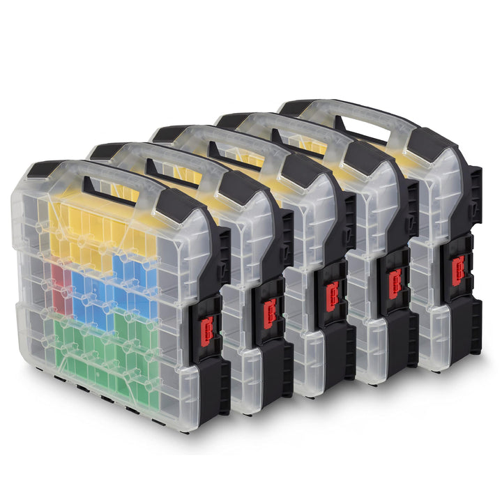L-BOXX Sortimo W-BOXX 102 schwarz inkl. Insetboxes 5er Set | Sortimentskasten L-Case | Schraubenbox
