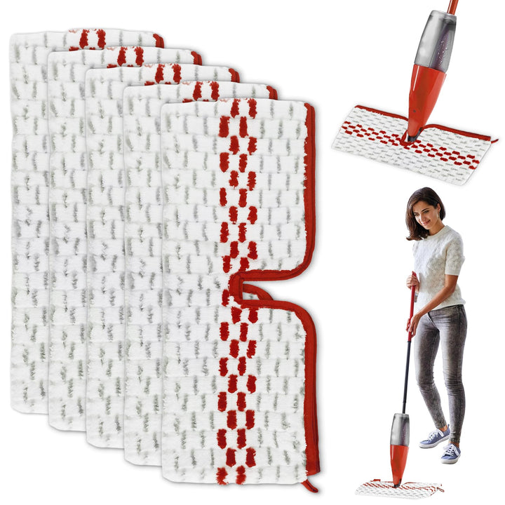 5 Stück für Vileda 1-2 Spraymax Sprühwischer Ersatzbezug Set, Wiederverwendbar für Vileda Wischmopp