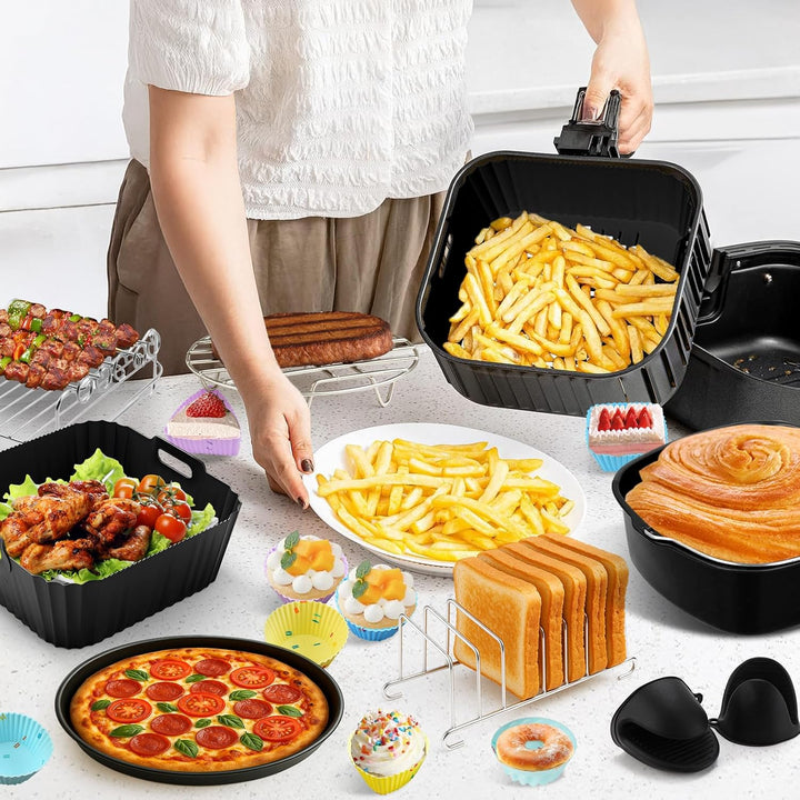 Heissluftfritteuse Zubehör für COSORI Turboblaze 5,5L/6L/6,2L/6,4L/Turbo Tower Pro 10,8L, Quadratisc