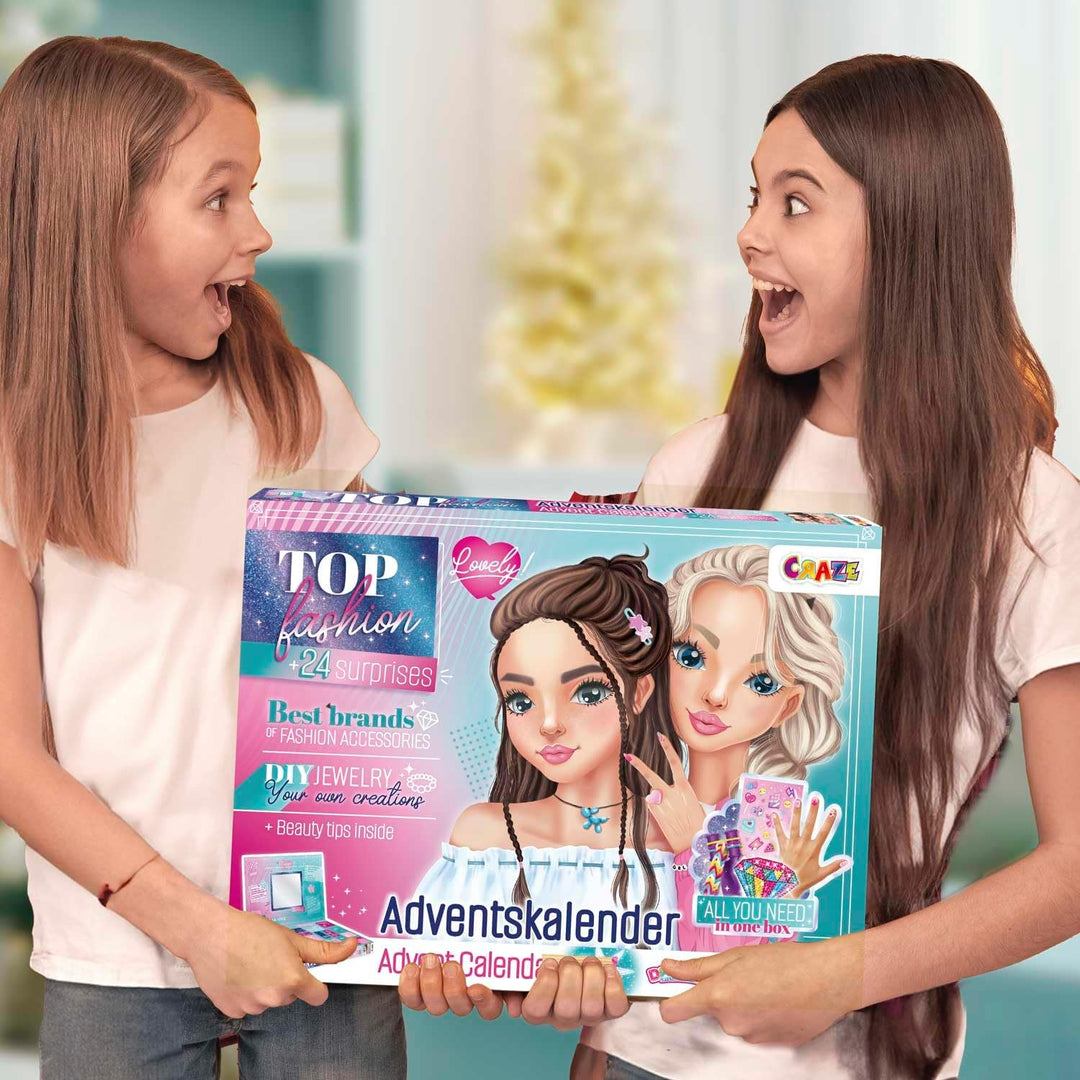 CRAZE Spielzeug Adventskalender Mädchen – Fashion DIY Adventskalender 2025 mit Diamond Painting, Loo