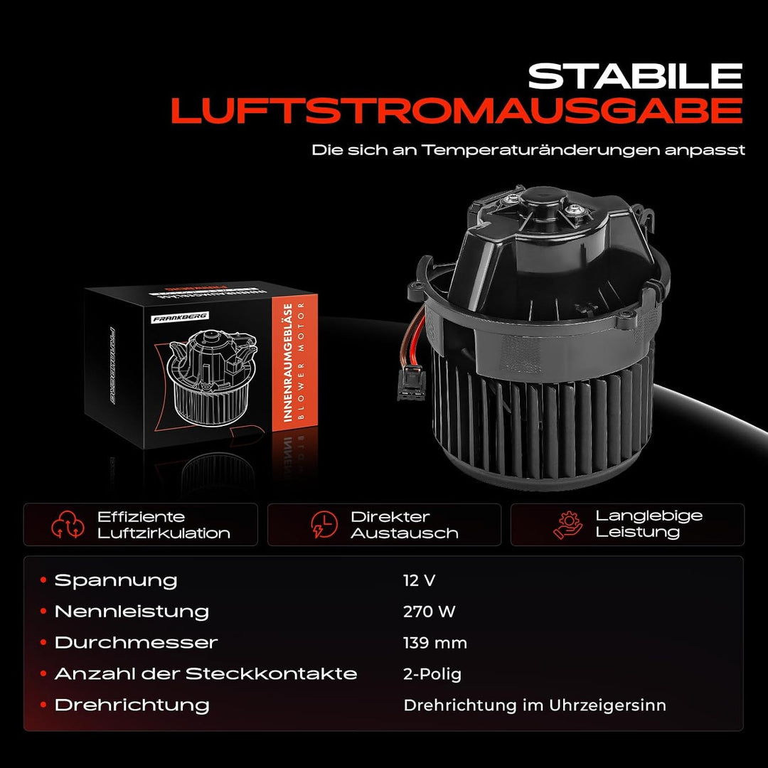 Frankberg Heizungsgebläse Gebläsemotor Kompatibel mit 1er F40 116 118 120 135 2019-2021 2 Gran Coupe
