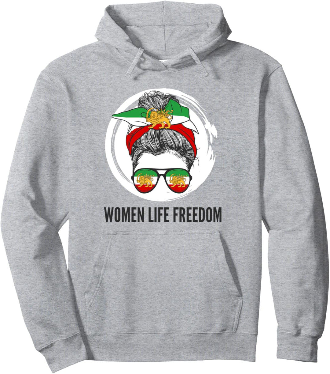 Iranische Flagge, unterstützt Frauen des Irans Azadi IRANISCHE REVOLUTION Pullover Hoodie