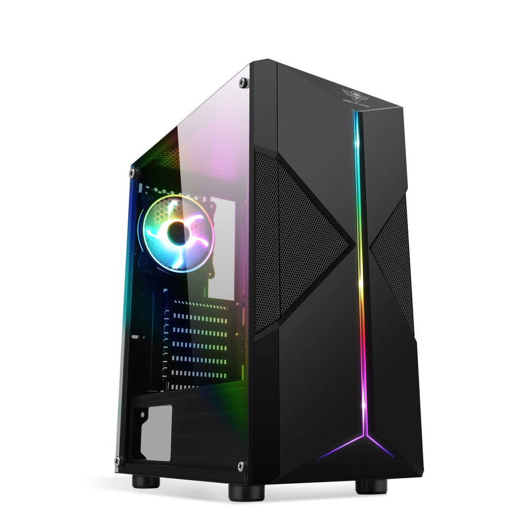 SPIRIT OF GAMER - Gamer Clone III PC-Gehäuse - ARGB - ATX/mATX/ITX Tower - Metallmaschen-Frontplatte