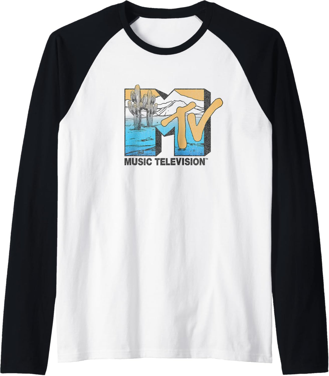 MTV Desert Sunset Style Logo Raglan