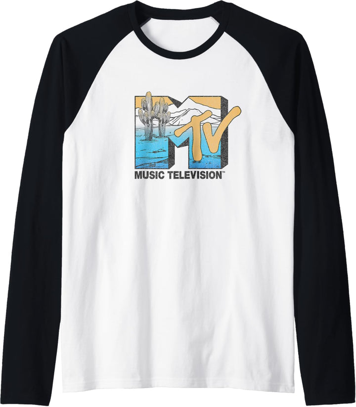 MTV Desert Sunset Style Logo Raglan