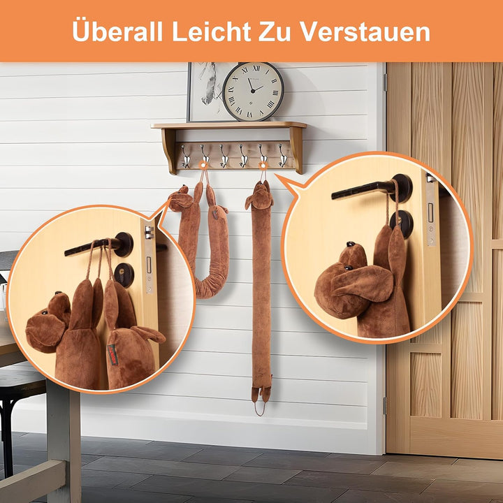 Zugluftstopper für Türen, 92cm Schwerer Türzugstopper Zugluftstopper für Fenster Dachshund unter der