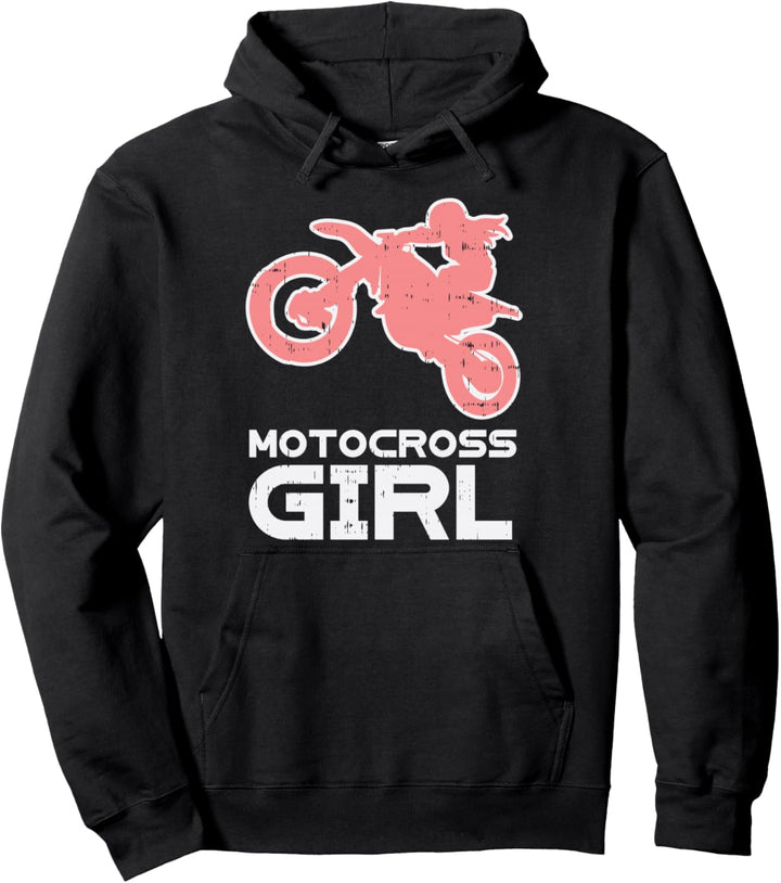 Motocross Girl Dirt Bike Motorcycle Flat Track Racing Gift Pullover Hoodie