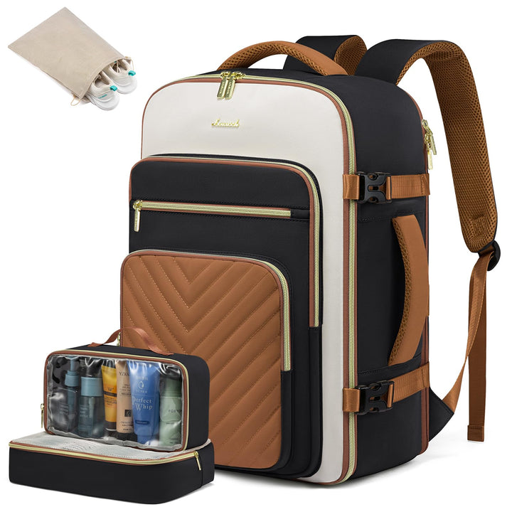 LOVEVOOK Rucksack Handgepäck Flugzeug, 40L Reiserucksack Damen Gross, Wasserdicht Laptop Rucksack Da