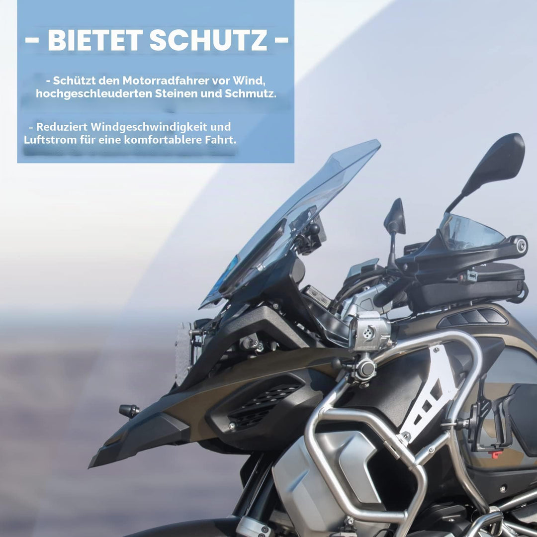 TAZGANTAX Motorrad Tourenscheibe Windschutz kompatibel mit B.M.W R1200GS R1250GS R 1200 GS R 1250 GS