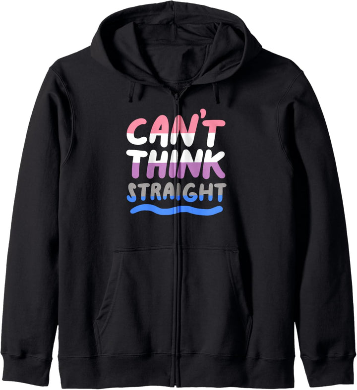 Can't Think Straight Genderfluid LGBTQIA Pride Flagge Kapuzenjacke
