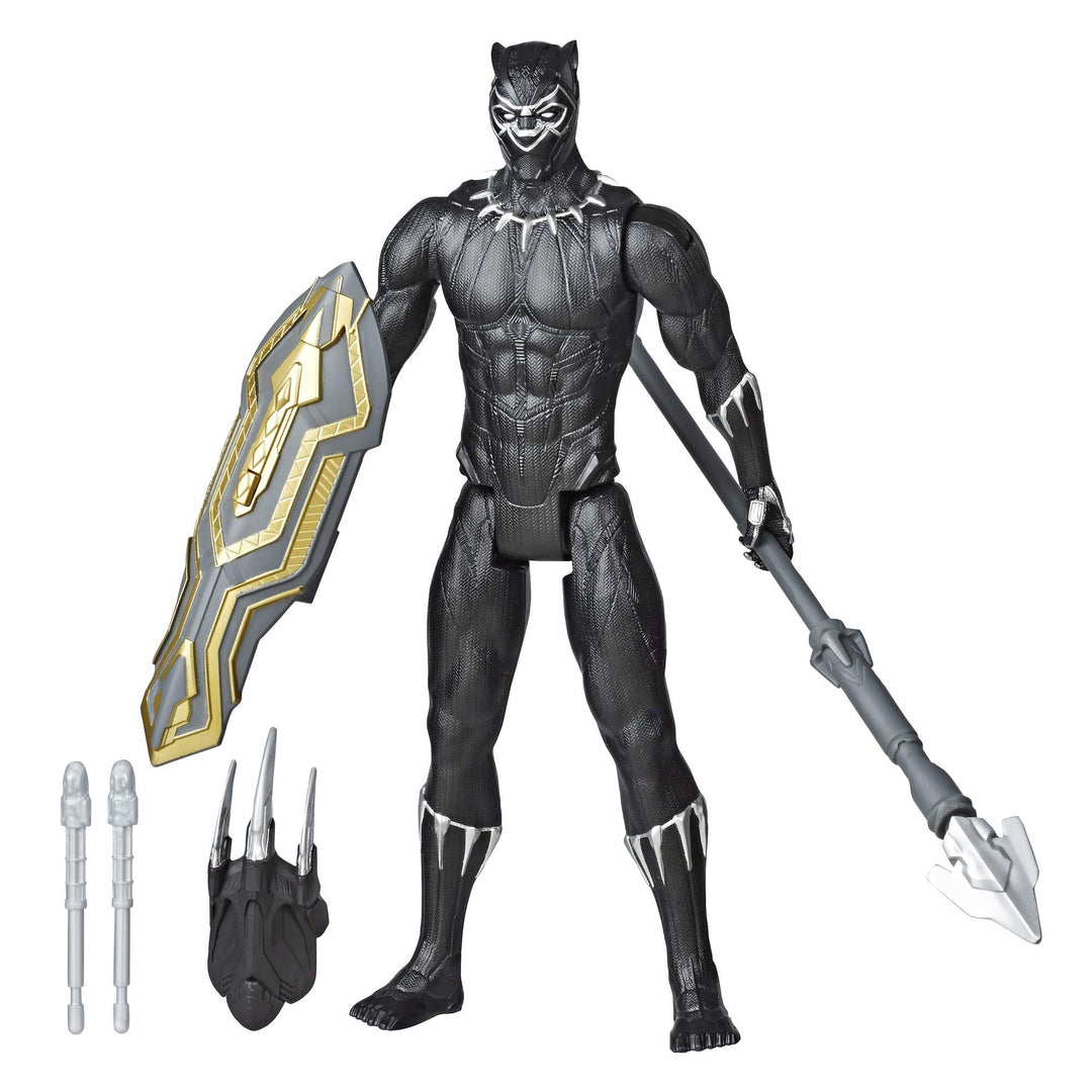 Hasbro E7388 Marvel Avengers Titan Hero Serie Blast Gear Deluxe Black Panther Figur, 30 cm gross, in