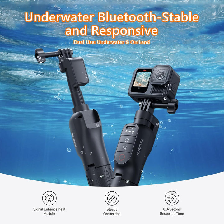 Schwebender Handgriff Selfie Stick Stativ Wasserdicht Ausziehbares Selfie Einbeinstativ Griff mit Bl
