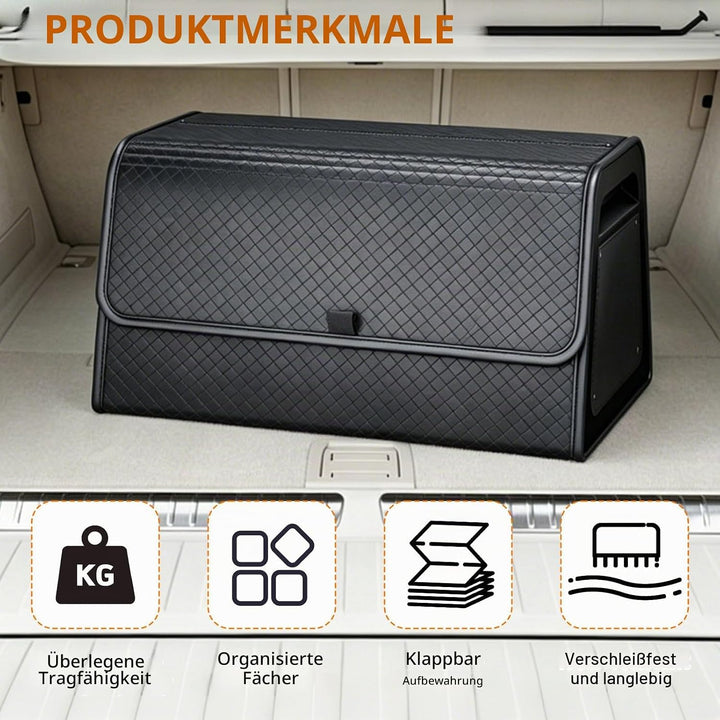 Auto Kofferraum Organizer Auto Tasche Kofferraum mit Deckel PU-Leder& PP-Wabenplatte mit Schrauben b