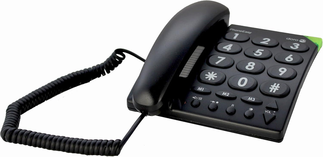 Doro PhoneEasy 311c Seniorentelefon, Schnurgebundenes Grosstastentelefon mit optischer Anrufsignalis