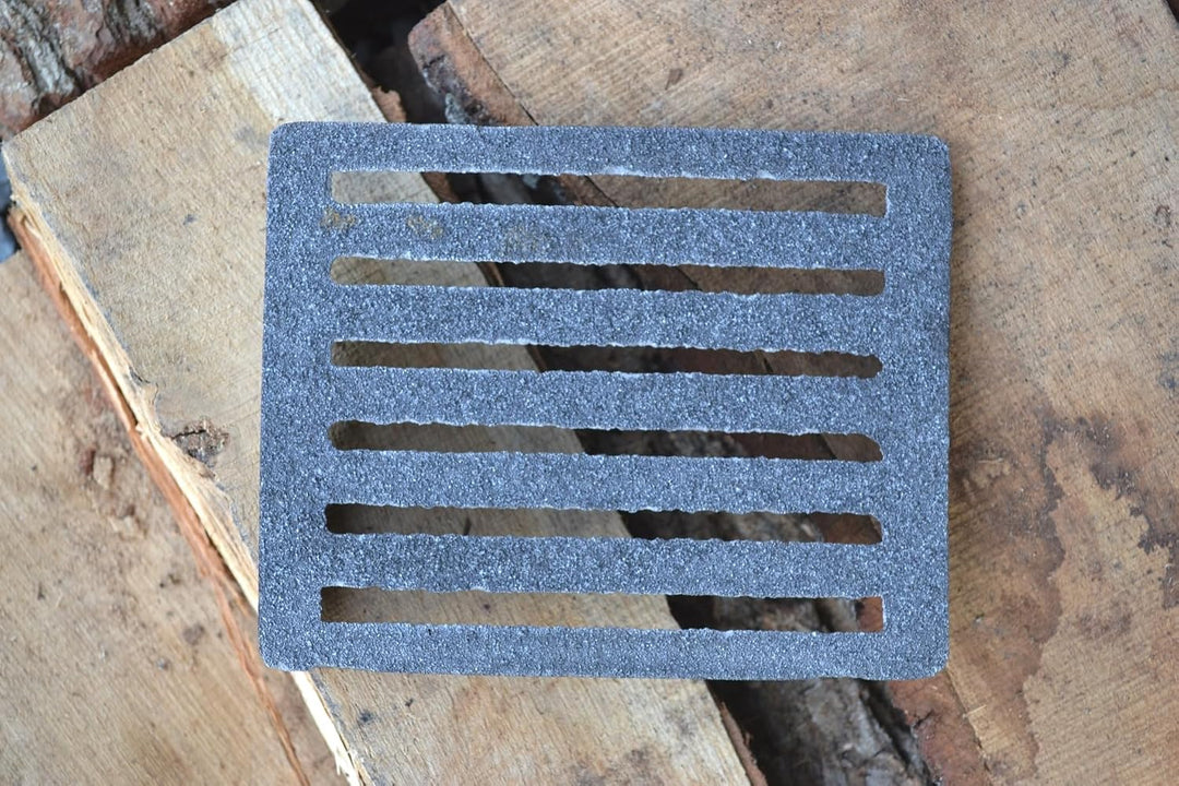 SEZAM 15 x 12 cm Gussrost Ofenrost Ascherost Gussrost verschiedene Durchmesser, Kaminrost passend Ka