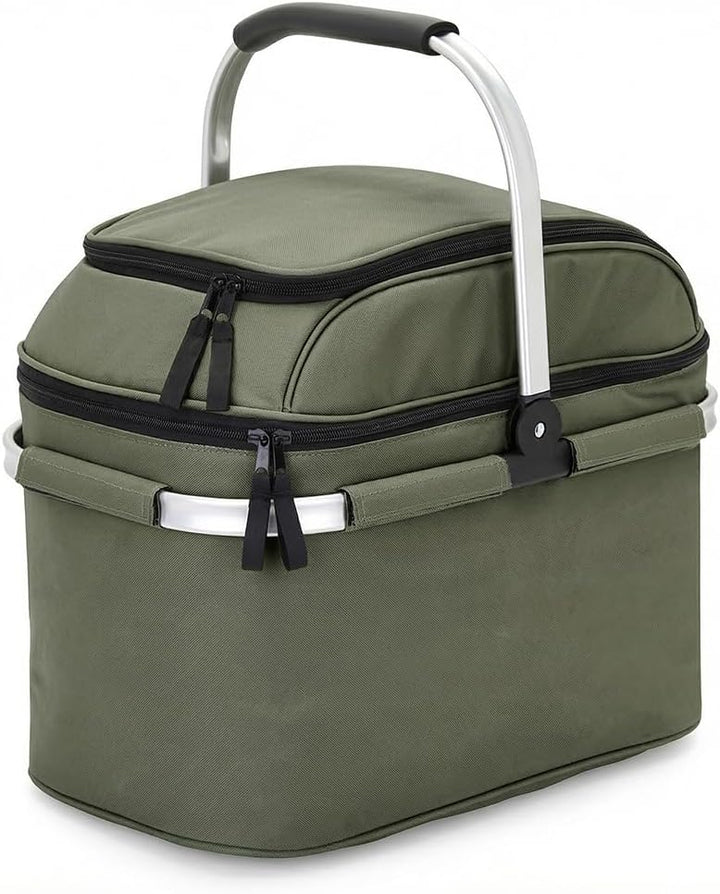 Livoo Picknickkorb für 4 Personen SEP117VE – 23 l, 600D, 29 Zubehörteile inklusive